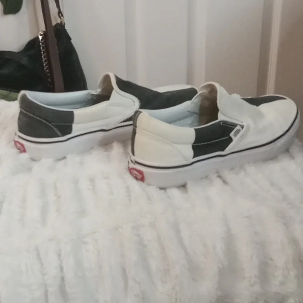 Vans black & white block slip-ons - Picture 7 of 10